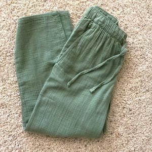 Caslon Green Linen Pants (Nordstrom Brand)